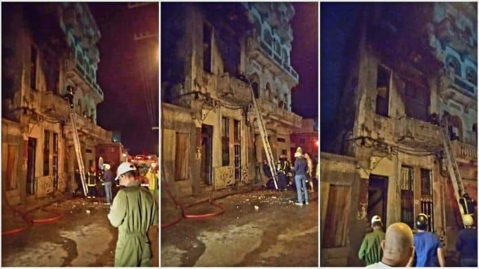 Reportado gran incendio en edificio multifamiliar en Centro Habana ...