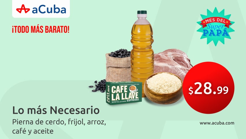 Combos de comida para Cuba, aseo, medicinas y más