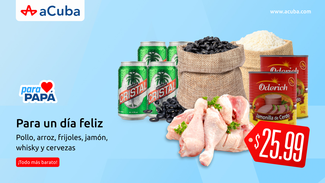 Combos de comida para Cuba, aseo, medicinas y más