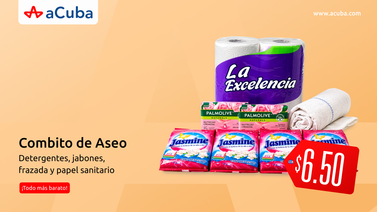 Combos de comida para Cuba, aseo, medicinas y más